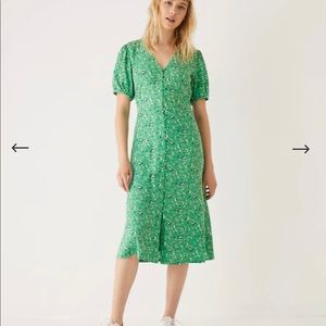 Frank and Oak puff sleeve midi dress